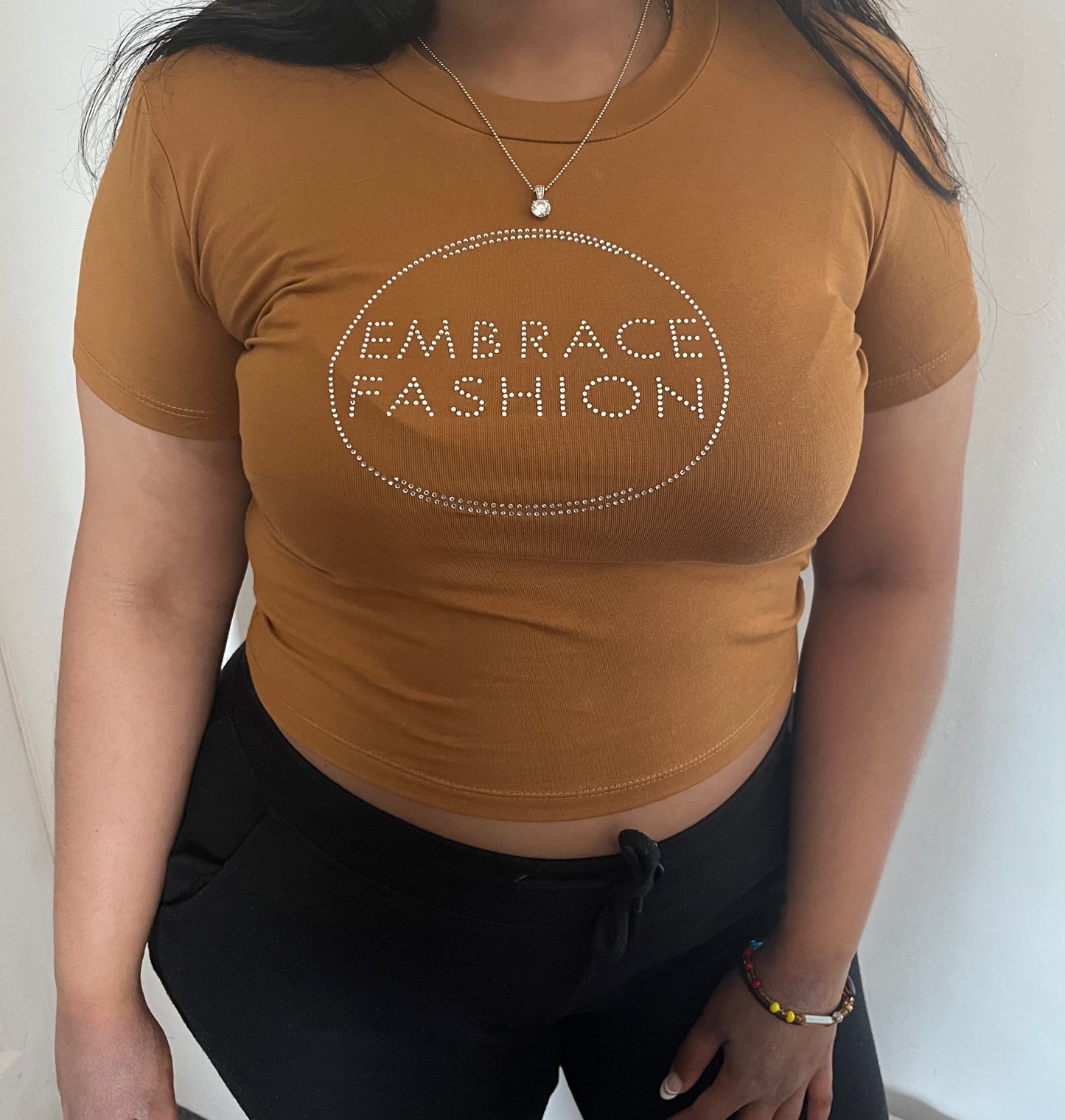 Rhinestone Crop Top