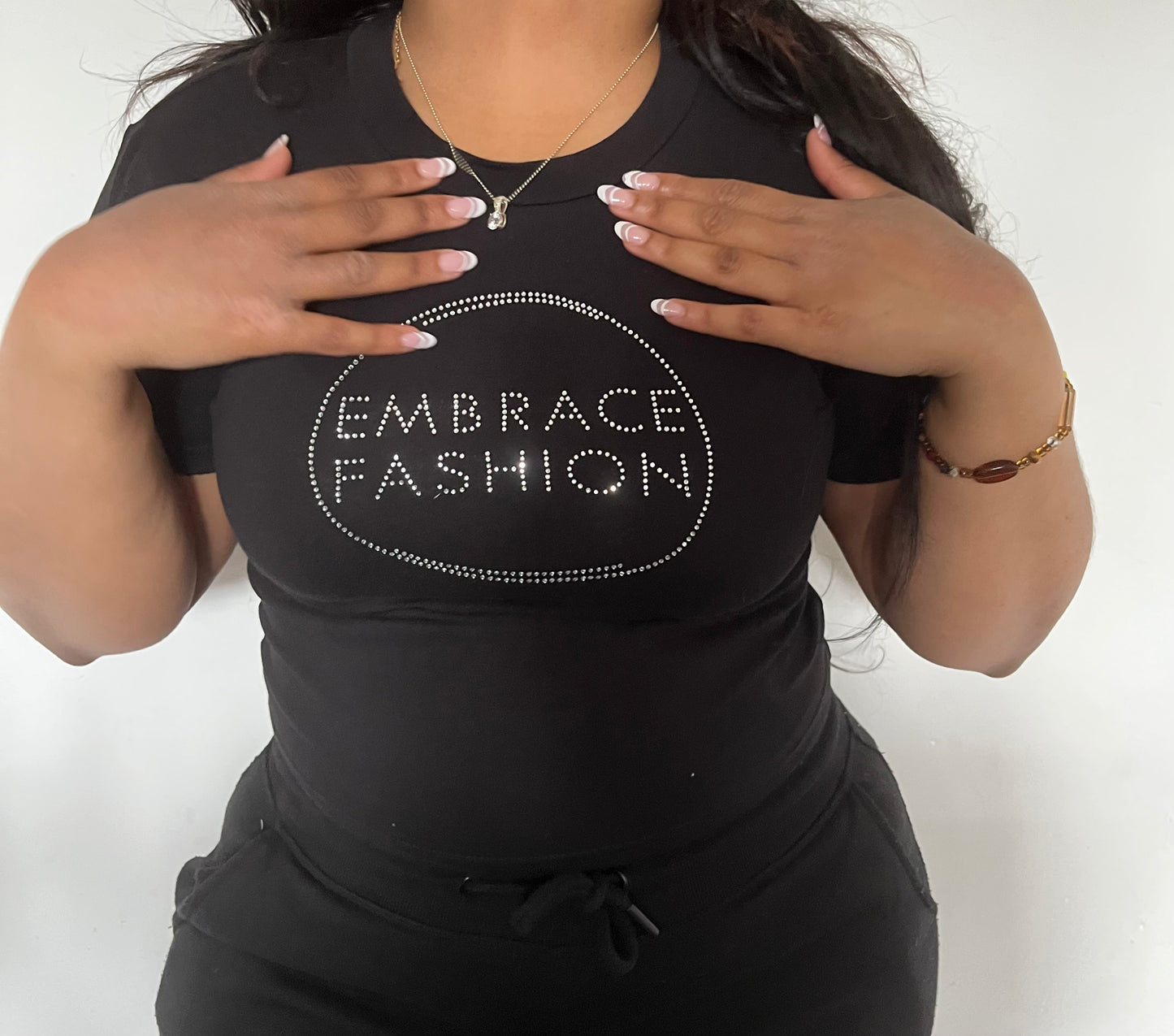 Rhinestone Crop Top